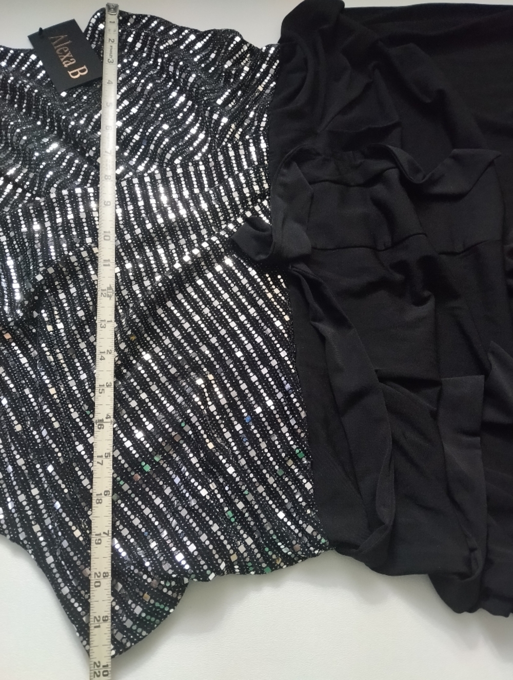 Alexa B Women's Sequin Sleeveless Wrap Jumpsuit Wide Legs New Size 18W - Picture 5 of 6
